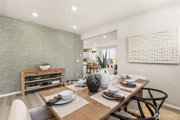 Spacious Dining Room for entertaining. Finishes and colors may vary.