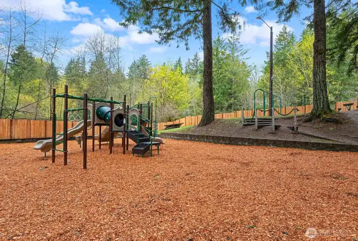 Brand-new community playground next to the lake—perfect for outdoor fun
