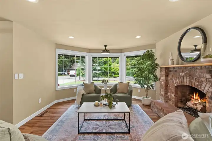 Bay windows bright natural light