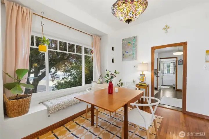 Read a book or enjoy a drink as you sit in the window and gaze out the window.