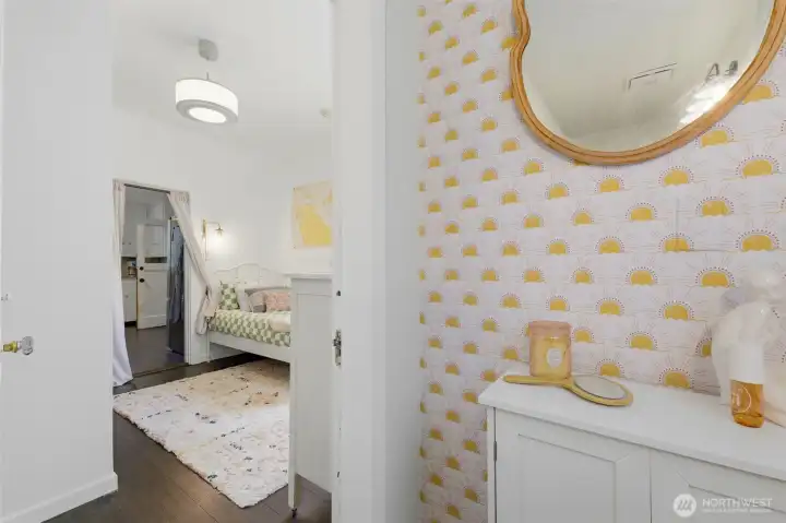 Bathroom connects to bonus room in the back of the house.