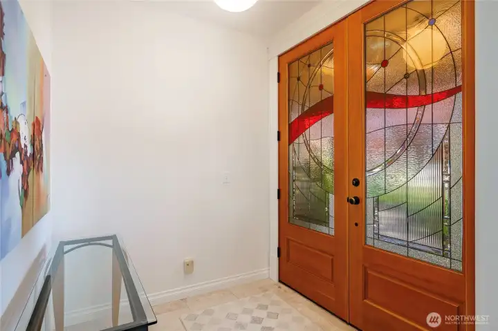 Entry door and foyer Entry door and foyer
