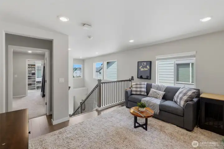 Just up the stairs is a great loft