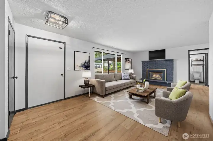 Living Room with Propane Fireplace