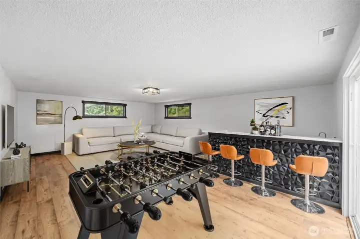 Family Room with Wet Bar