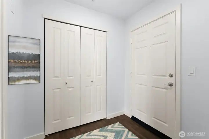 Entry area with spacious closet