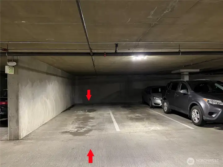 The tandem parking space fits 2 vehicles - great for your in-city ride & second vehicle for outdoor exploration -  a rare find downtown!