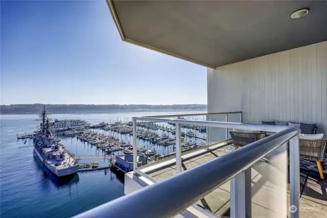 Bring your Boat, and Keep an eye on it from your own Balcony! The USS Turner Joy - one of the top US Naval Ship Museums in the nation, is positioned at the North side of the Marina, While a visiting Cruise ship is tied up at the Breakwater.