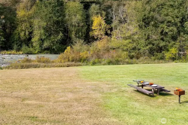 Enjoy a picnic lunch by the river.