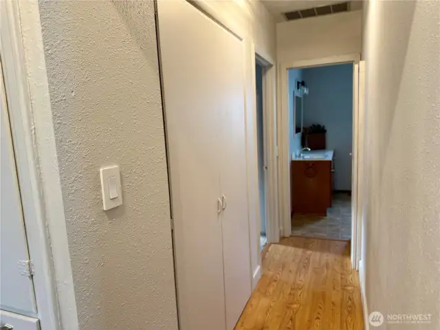 Hallway storage.