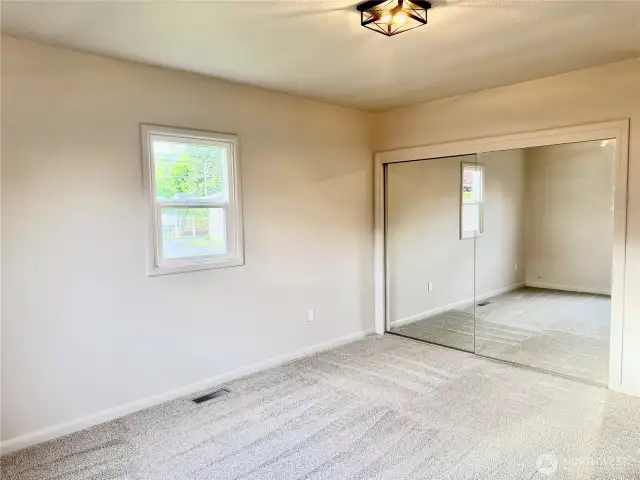 Bedroom #2 with 2 windows and large closet