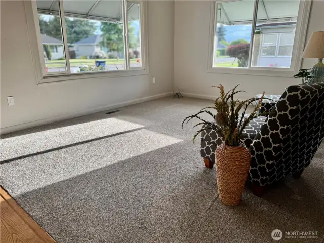 windows, new carpet and all new paint.