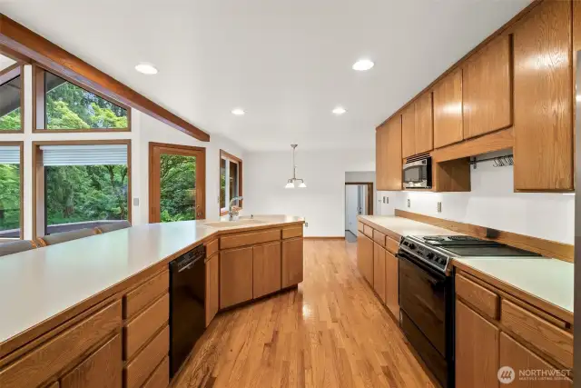 Kitchen with ample counter space.