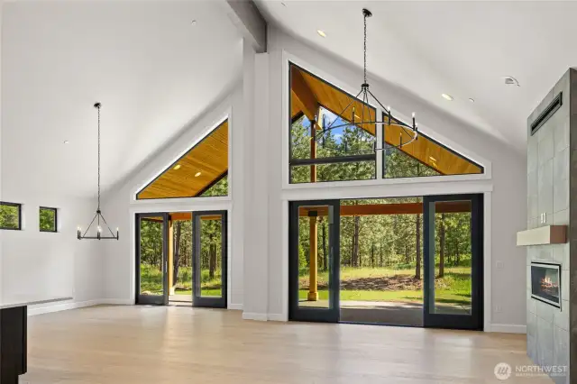 Views to outside covered porch.