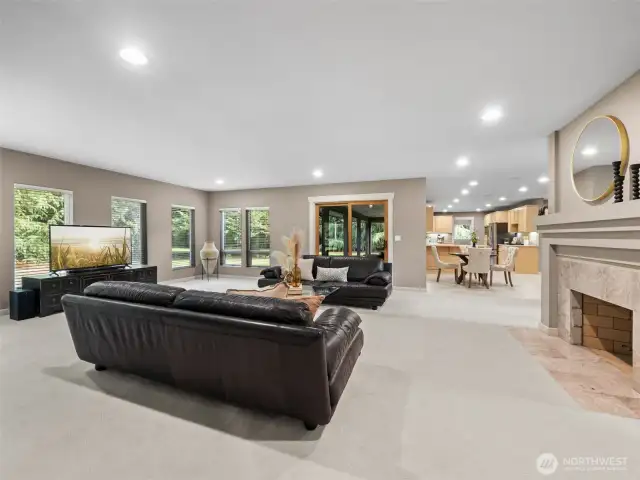 TV room to Kitchen and back deck