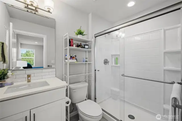 Primary Bathroom with shower.