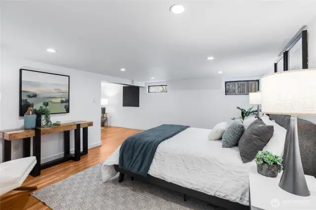 this are is setup as a bedroom but has also been used a great TV/entertainment area.