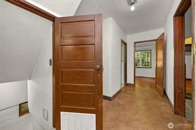 Access to the lower level through this door where you'll find a large bonus room, massive closeted storage and plenty of room for extra items.