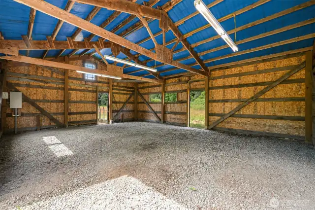 Massive 24x32 lower barn to house all your needs on the lower portion of the property.