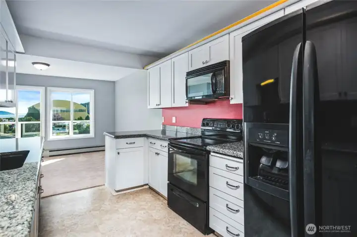 Updated Kitchen Open to Dining Area
