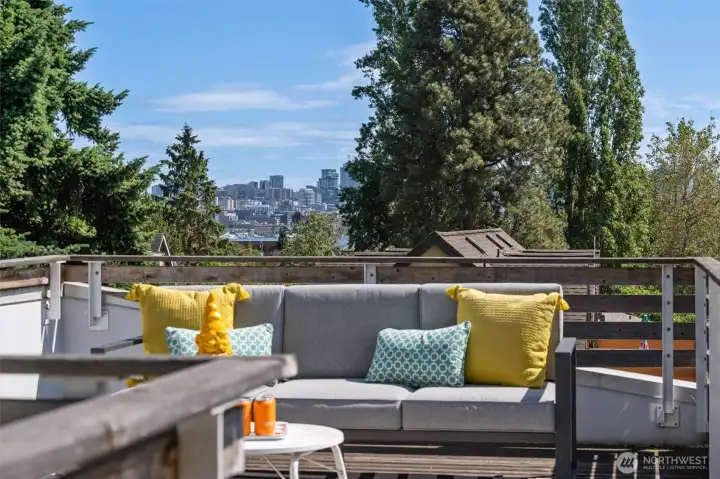 Sneak peak at your rooftop deck and the amazing views.