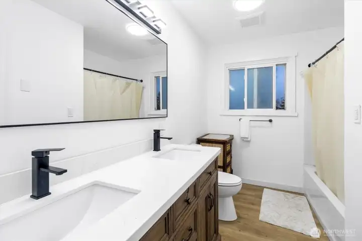 Main bath His and her sinks