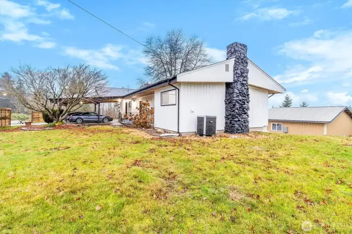 exterior Northside of house.