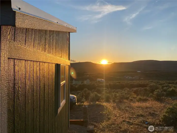 west facing sunset