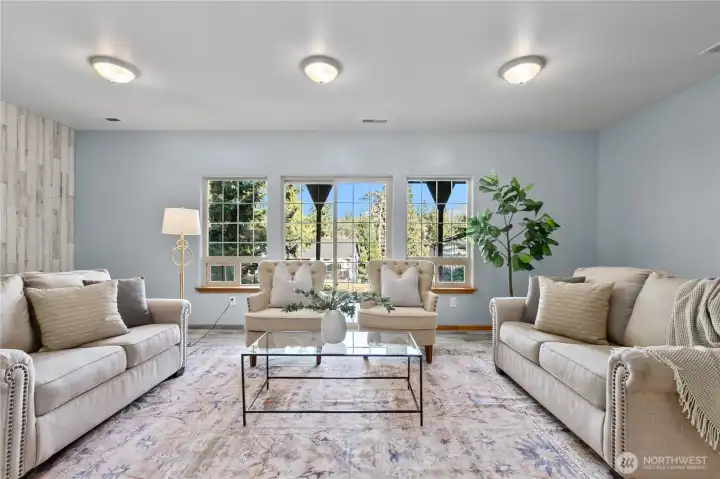 Great lower level entertaining room