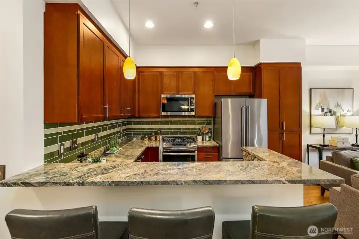 Enjoy a morning bite at gorgeous breakfast bar