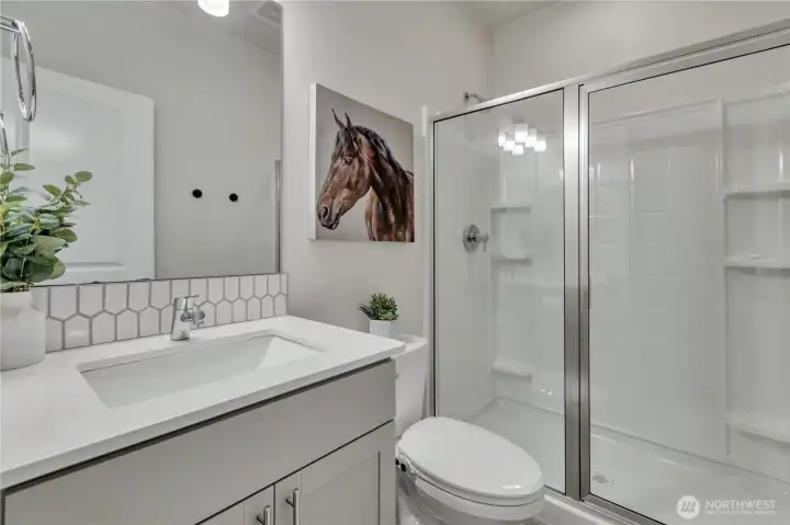 3/4 bathroom on the main level ~