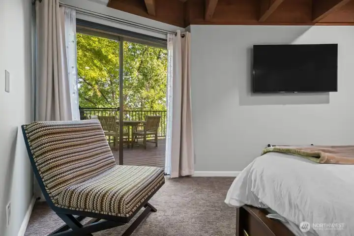 Master suite with private balcony and gracious seating area