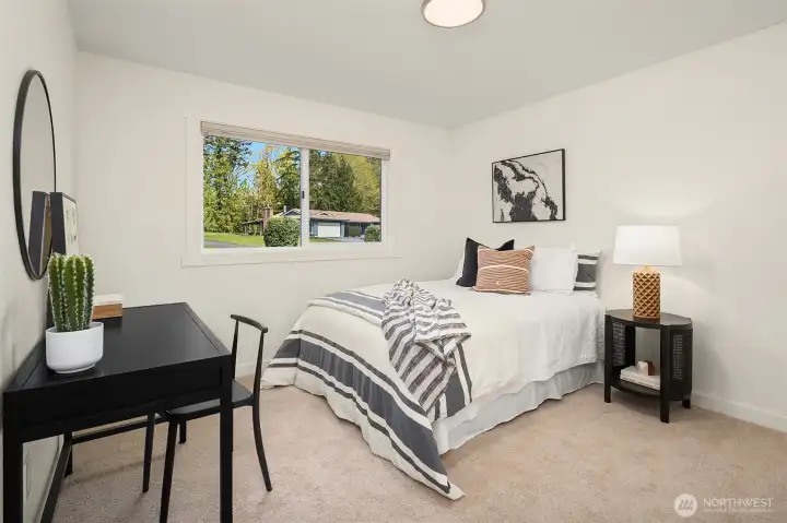 2 of 3 bedrooms upstairs.