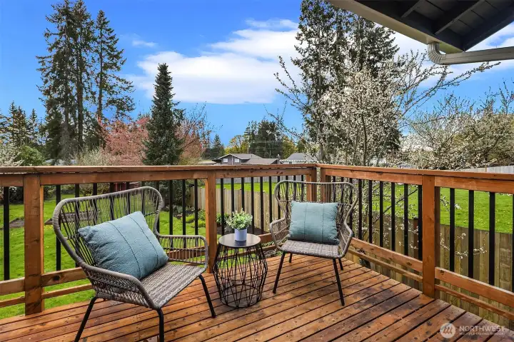 Newer deck- get ready to grill this summer!