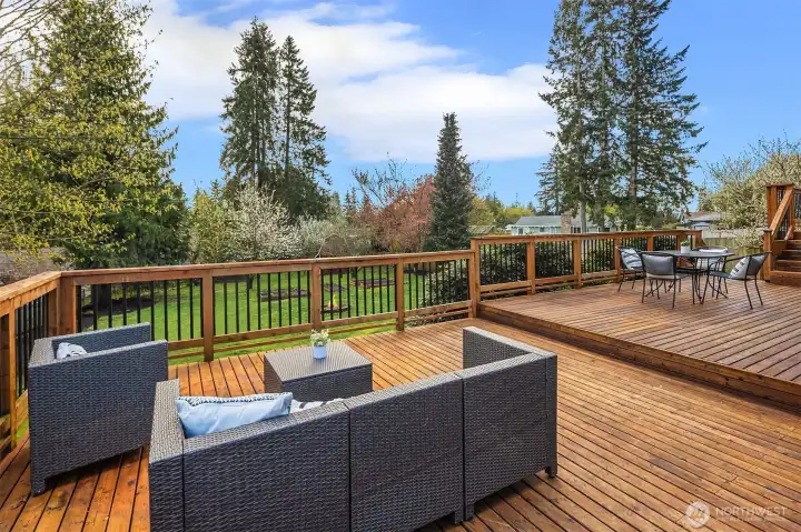 This portion of the deck has been reinforced for a future hot tub!