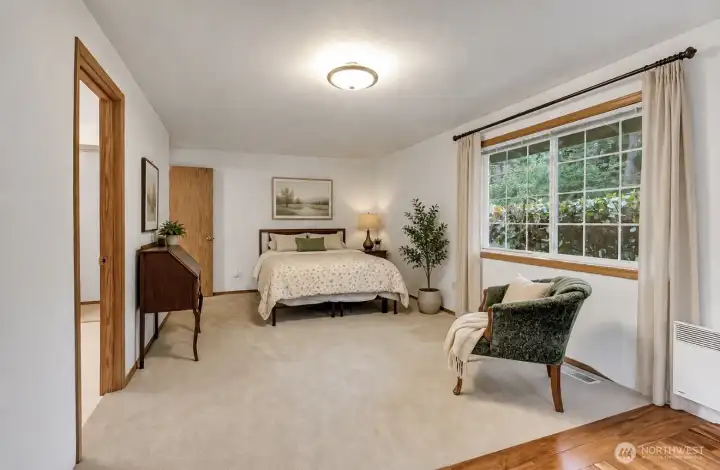 Guest bedroom virtually staged