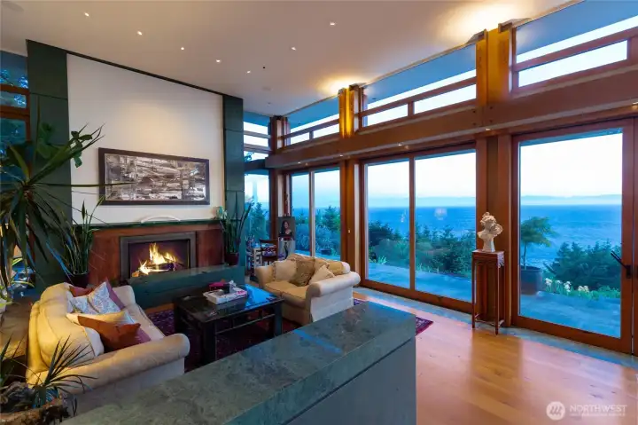 Living room at dusk