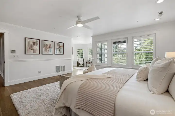 Spacious and serene, the primary bedroom offers comfort and relaxation at the end of each day.