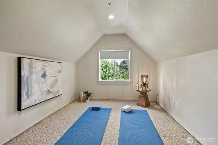 Bonus at the end of one closet - workout?  Or more room for shoes?