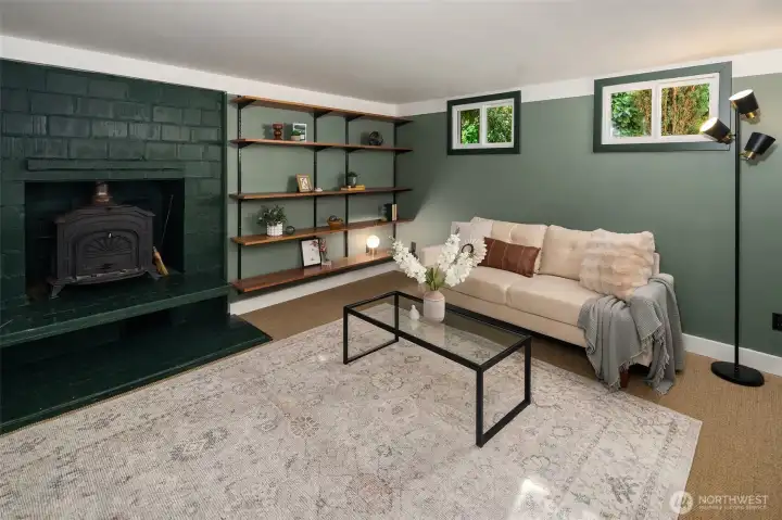 Very spacious family room on the lower level features a closet so could potentially be a large, non-conforming bedroom.