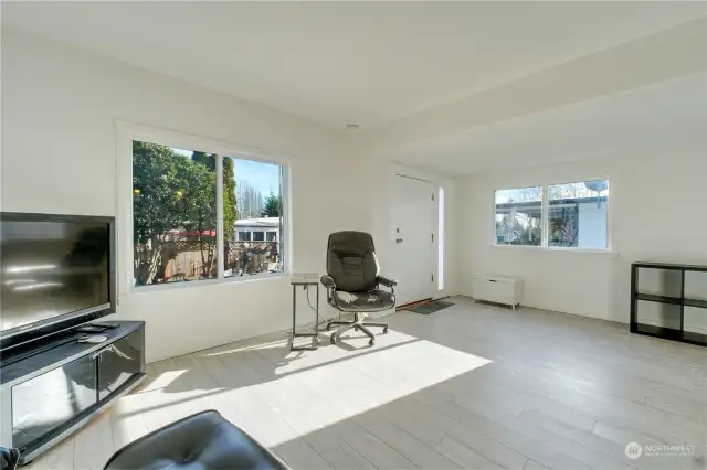 Living area and inside front door