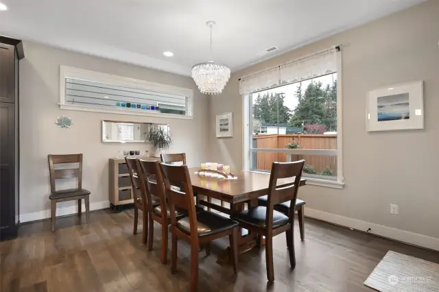 Large dining room has space for everyone!