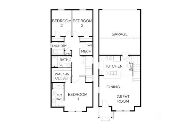 Taylor Floorplan. Plan could be flipped.