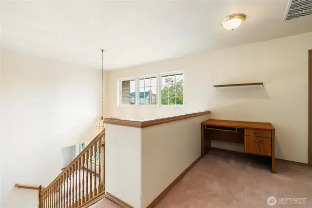 top of the stairs