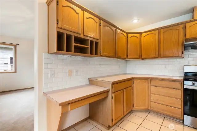 lots of storage and counter space