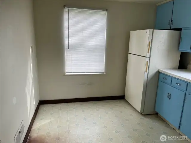 Large eating nook in the kitchen.