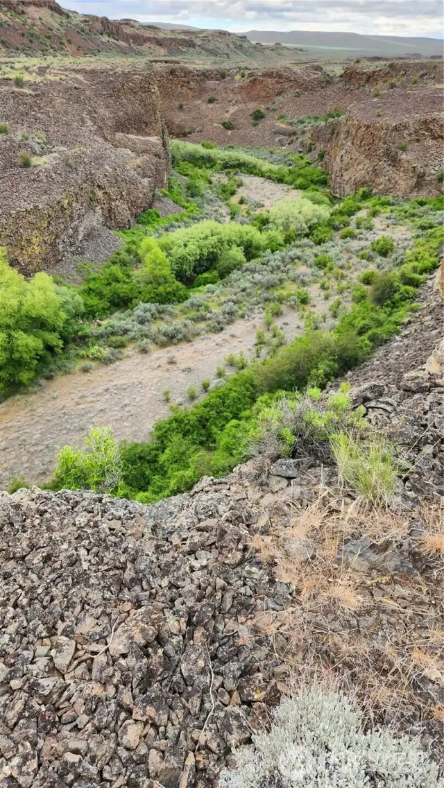 Looking down to McCartney Creek