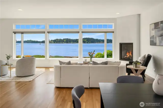 The eye is drawn to the expansive views.