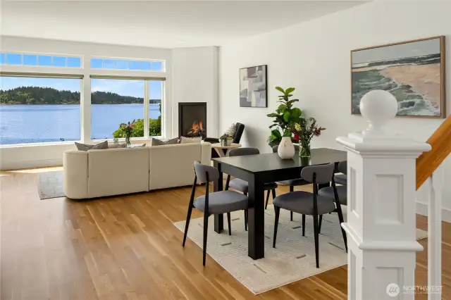 Dining into living area.