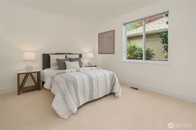 Also on the main floor, a garden bedroom.